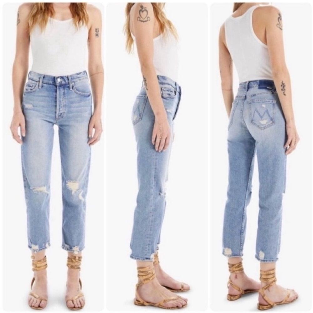 MOTHER The Tomcat The Confession Straight Leg High Waisted Jeans- Size 24